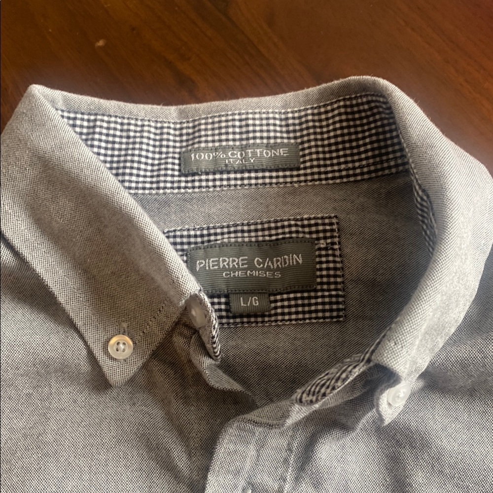 Pierre Cardin - Gray Men's chemise large - vintage and rare